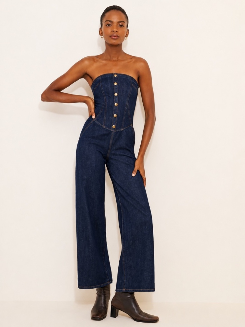 NWT! Anthropologie | 2 | Pilcro | Denim Corset Jumpsuit